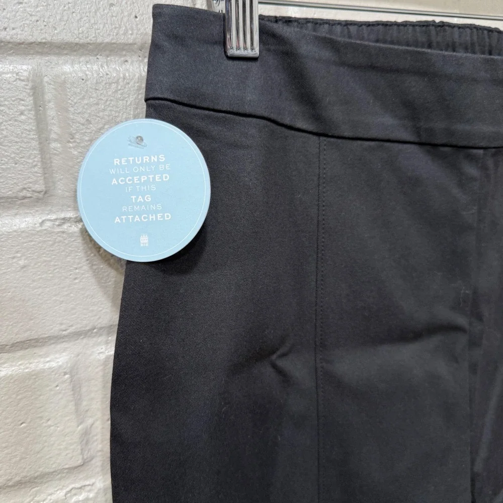 Hill House Home Claire Pant Trousers Cropped‎ Black NWT High Rise Flare Leg Med